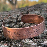 Concrete Finish Mens Copper Cuff Bracelet - Garden’s Gate Jewelry