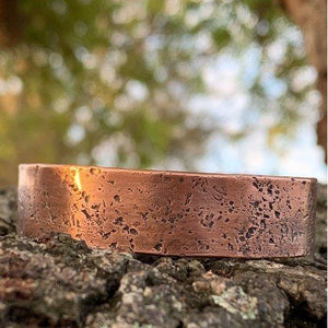 Concrete Finish Mens Copper Cuff Bracelet - Garden’s Gate Jewelry