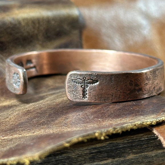 Concrete Copper Medical Alert Bracelet - Garden’s Gate Jewelry