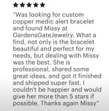 Heavyweight Medical Alert Bracelet - Sterling Silver - Garden’s Gate Jewelry