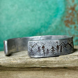 Men’s 10th Anniversary Mountain Cuff - Garden’s Gate Jewelry