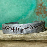 Men’s 10th Anniversary Mountain Cuff - Garden’s Gate Jewelry