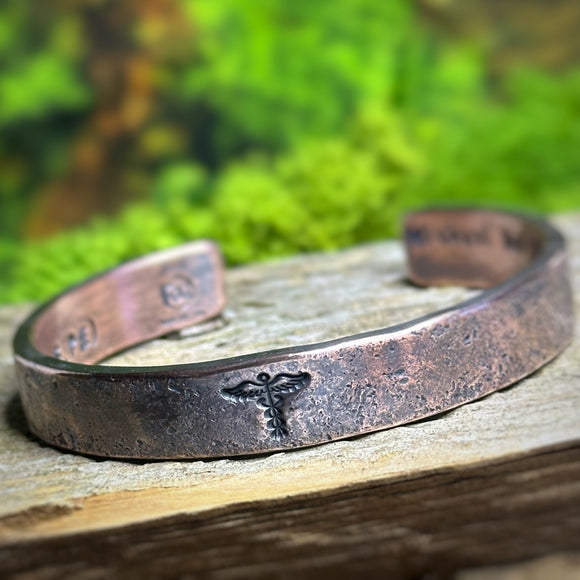 Rugged Copper Medical Alert Bracelet - Garden’s Gate Jewelry