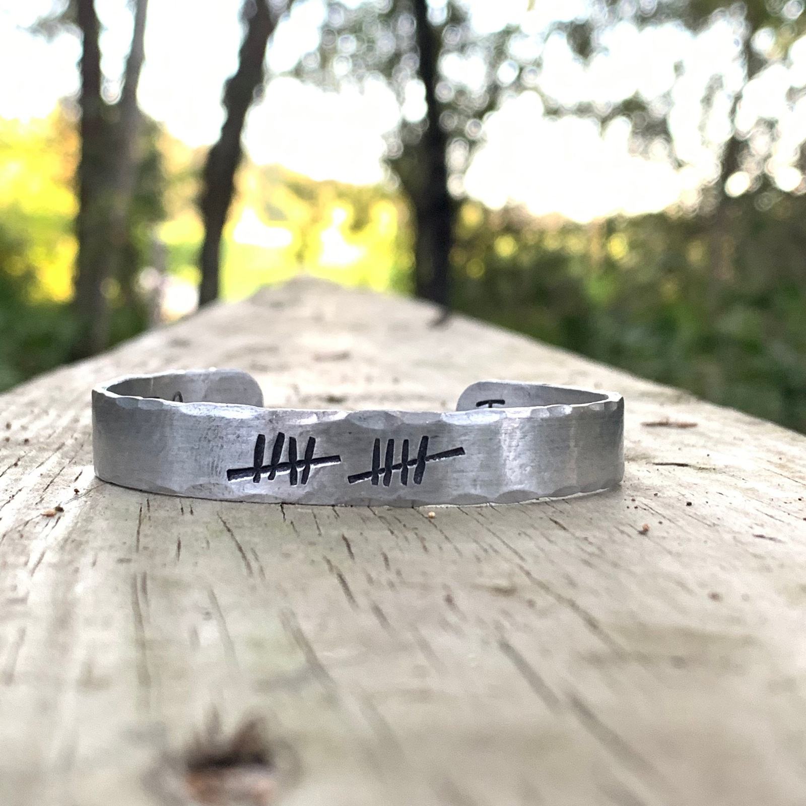 10 Year Anniversary Gift Wide Aluminum Bark Cuff Bracelet 10th Anniversary Gift For Her Ten deals Year Anniversary Gift Aluminum Anniversary