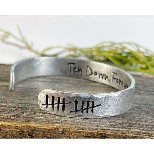 10 Year Anniversary Gift for Husband, 10 year tally, Aluminum hot Anniversary Gift, 10 Year Anniversary, 10 Year Jewelry Gift