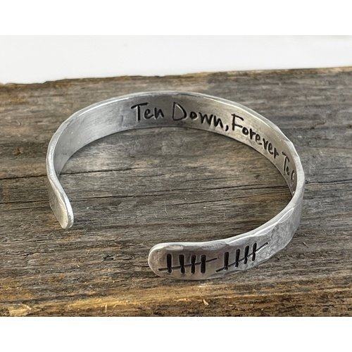 10th Anniversary Jewelry Gift for Husband, Traditional Aluminum store Gift, 10th Anniversary Present for Him, Cuff Bracelet