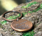 22nd Anniversary Copper Gift, Custom Keychain - Garden’s Gate Jewelry