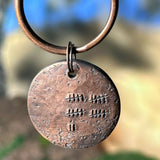 22nd Anniversary Copper Gift, Custom Keychain - Garden’s Gate Jewelry