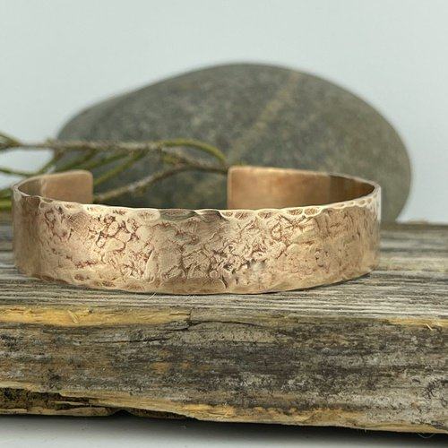 Men's 8th or 19th Anniversary Gift, top Bronze Bracelet, Roman Numeral VIII or XIX, Rustic Jewelry