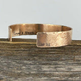 8th Anniversary Bronze Cuff Bracelet - Garden’s Gate Jewelry