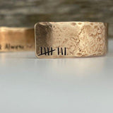 8th Anniversary Bronze Cuff Bracelet - Garden’s Gate Jewelry