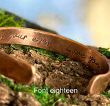 Grizzly Bear in the Mountains copper cuff bracelet - Garden’s Gate Jewelry