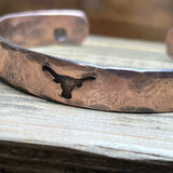 Cow Skull Copper Cuff Bracelet: Southwest Style Accessory