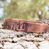 Mountains and Trees Copper Cuff Bracelet - Garden’s Gate Jewelry