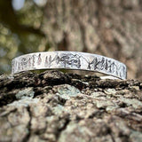 Mountains and Trees Sterling Silver Cuff Bracelet - Garden’s Gate Jewelry