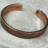 Solid Copper Handmade Cuff Bracelet - Personalized Cross Design - Garden’s Gate Jewelry