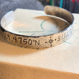 Sterling Silver Custom Coordinates Bracelet - Garden’s Gate Jewelry