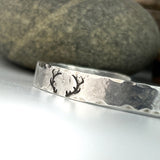 Sterling Silver Deer Antler Cuff Bracelet - Garden’s Gate Jewelry