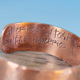 Wide Bronze Medic Alert Cuff - Garden’s Gate Jewelry