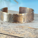 Wide Bronze Medic Alert Cuff - Garden’s Gate Jewelry