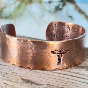 Wide Medical Alert Bracelet - Garden’s Gate Jewelry